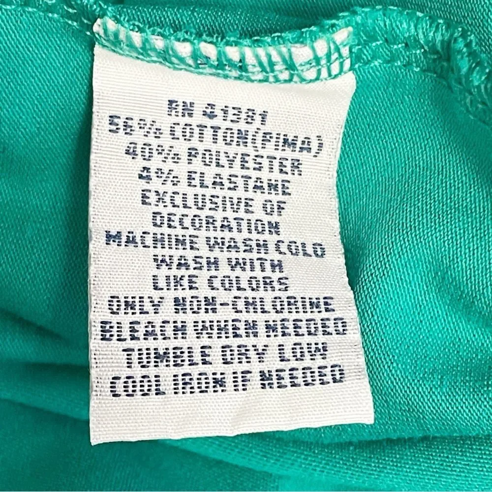 Polo Golf Ralph Lauren Performance Polo Shirt Jade Green Large Pima Cotton Peru